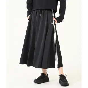 【吉米.tw】代購 Adidas 三葉草 三線長裙 Originals 愛迪達 黑色 百摺裙 黑白 FL0039