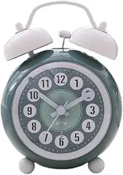 Alarm Clock Clock for Bedroom Battery Operated Green for Living Room Den School Dormitory Desktop Analog Alarm ClockEasy to Set Alarm with Night Light Bedside Alarm Clock Aqiong