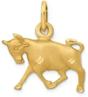 14K Yellow Gold Taurus Zodiac Charm C477