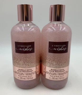 Bath & Body Works A Thousand Wishes Shea & Cocoa Butter Bubble Bath S/2 #908Y
