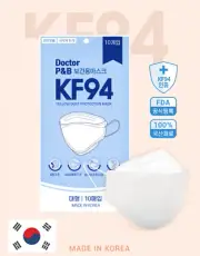 30 PCS KF94 White Adult Face Mask Protective 4 Layer 3D Filter Made in Korea