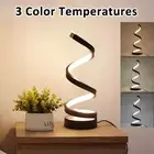 Modern Spiral Table Desk Lamp LED Dimmable Bedside Reading Light Night Light USB