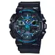 【CASIO】G-SHOCK 搶眼造型藍x黑酷炫配色腕錶 (GA-100CB-1A)