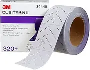 3M Cubitron II Hookit Abrasive Sheet Roll, 34449, Multi-Hole, 70 mm x 12 m, 320+ Grade, Automotive Sanding Roll Sandpaper for Coating Removal, Body Repair, Auto Sanding