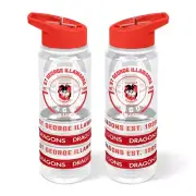 St George Illawarra Dragons NRL 2025 Design Tritan Drink Water Bottle with Wr...