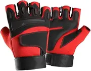 [FOMIYES] Comfortable Half Finger Gloves for Fitness and Cycling Breathable and Elastic Design Slip Shock Absorbing Men Outdoor Riding Gloves Black