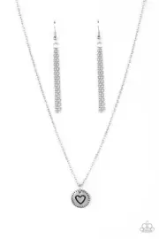 Paparazzi STAMPED SENTIMENT Silver Necklace NWT