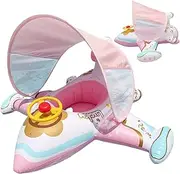 Airplane Pool Float | Inflatable Ride Sunshade Raft Pool Toys,Ergonomic Comfortable Design Outdoor Water Play Enjoyment for Enhanced Relaxation