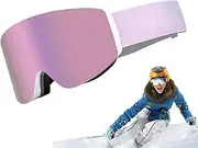 Ski Goggles Women - Winter Goggles Magnetic - Adjustable Anti-Fog Skiing Snow Glasses UV400 Protection Goggles for Men Women Kids Youth Adult