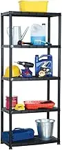 VRAXO Storage Shelf 5-Tier Black 71x38x170 cm Plastic -4.6KG,147684