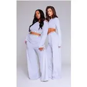 PRETTYLITTLETHING Tape Grey Marl PJ Pants, Grey Marl