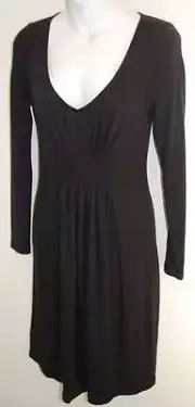 New ELIE TAHARI Bittersweet Brown HANNAH V-Neck Jersey Dress Size S $298 NWT