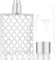 Coespewix 100ML 3.4oz Perfume Bottles Empty Vintage, Fine Mist PerfumeTravel Refillable, Glass Perfume Atomizer, Spray Bottle for Men and Women, Ideal for Home Decor