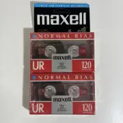 Maxell UR120 2-Pack 120 Minutes Blank Audio Cassette Tapes NEW SEALED