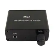 3.5mm ME1 Condenser Microphone Headphone Amplifier Audio Preamplifier Mixing Board black