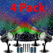 4 Pack Christmas Projector Laser Lights Outdoor Decorations, Christmas Star L...