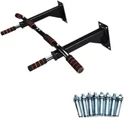 Pull up Bar Wall Mounted Professional Multifunctional Horizontal Bar Comfortable Grips Chin up Bar for Indoor Garage Home Gym
