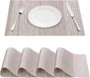 Placemats for Dining Table, Washable PVC Table Mats Durable