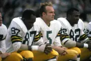 Football Green Bay Packers Players Willie Davis Paul Hornung 1966 OLD PHOTO