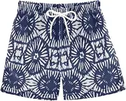 [RPLIFE] Kids Swim Trunks, Anti-Chafe Swim Trunks Boys 2 T, Tie Dye Circles Indigo