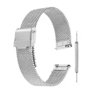 Mesh Watch Bands for Men,Metal Mesh Watch Strap with Tools(16mm, Silver)