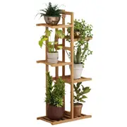 Bamboo 3/4/5 Tier Potted Multiple Flower Plant Stand Holder Shelf