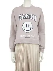 Light Pink Graphic Print Sweatshirt