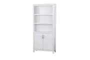 Maestro Furniture Nazma 5-Tier 2-Door Display Shelves Bookcase Storage Cabinet White