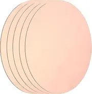uxcell 5 Pcs Round Copper Plate, 100mm (3.94") Dia Pure Copper Sheets, 0.8mm(0.03") T2 Pure Copper Plates for Crafts, DIY, Electrical Repairs, Industrial Use