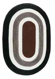 Churchill Oval Multicoloured Indoor Outdoor Rug - Flat Weave, Low Profile, Tightly Woven, No Pile, Durable Texture