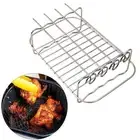 Air Fryer Rack Double Layer Replacement Multipurpose with Skewers Wire Rack