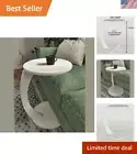 C Shaped End Table for Couch Small Places, Space Saver Round Side Table for S...