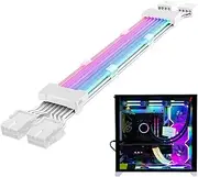 Energy Supply Cable - 24 Pin ARGB Synchronized PSU Cable | Wire Extension ATX Energy Cable | Color Mode Cable Extension Kit for Custom PC Builds, Enhances Lighting Effects, High-Quality, Durable