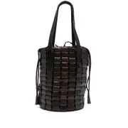 [Dragon Diffusion] Dragon Diffusion Leather Woven Bucket Bag ONE SIZE BROWN