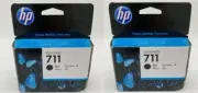 2 New Genuine Factory Sealed High Yield 80ml HP 711 BLACK CZ129A Inks 2023