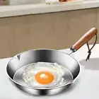 Mini Egg Frying Pan 16cm Butter Melting Pot Stainless Steel Flat Sauce Pan for