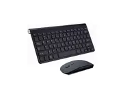 Wireless Compact Portable Mini Keyboard And Mouse Combo Set - Black