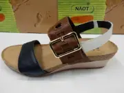 Naot Womens Dynasty Soft Ink Leather Soft White Leather Chestnut 41