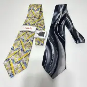 Lot Of 2 Jerry Garcia Grateful Dead Neckties Silk Collection 1 NWT. 1 Used