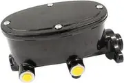 Aeroflow Brake Tandem Master Cylinder 1-1/8" Bore Cast Alumin Black - AF300-161BLK