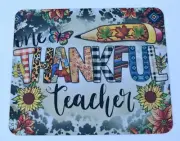 One Thankful Teacher Mouse Pad 9 x 8 Size Sublimation Printed Computer Accessory