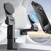 JSAUX Airplane Phone Holder Mount, Travel Essentials for Magsafe Accessories, Magnetic Plane Phone Holder, Travel Accessories Must Haves for Airplane for iPhone 16/15/14/13/12