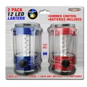 12 LED Battery-Powered Camping Lanterns (2-Pack), Portable Outdoor Lights