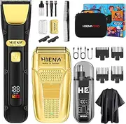 Professional Hair Clippers Set for Men, Cordless Clipper Kit & Trimmer Set, Electric Foil Shavers and Beard Trimmers, Ear, Nose Hair Trimmer Set & Facial Grooming Tool Kit, Gifts for Men