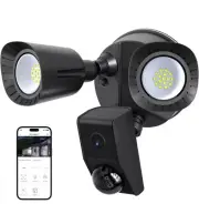 R.W.FLAME Floodlight Camera, 1650LM LED, 2K HD Outdoor Security Camera, 2 Way Au