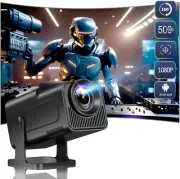 [180°Adjustable Stand] Smart Mini Projector with Wifi and Bluetooth, Full HD 108