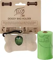 2X Doggy Poo Bag Holder Dispenser Outdoor - Brown