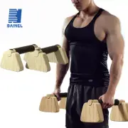 Pull Up Stand Handles Wooden Push Up Bar Beech Wood Calisthenics Exercise Equipm