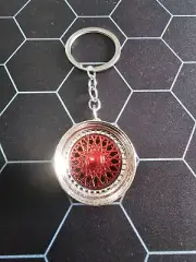 BBS RS (RED + SILVER) JDM RACING WHEELS KEYCHAIN KEYRING *