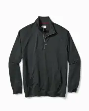 Tommy Bahama Men's T220110 Line-Up IslandZone Half-Zip Sweater Black M